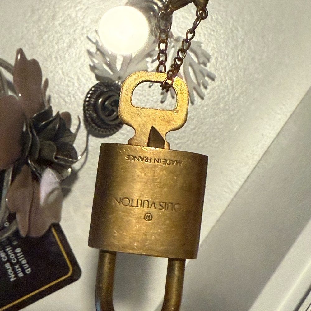 Louis Vuitton Brass Padlock Key Holder
